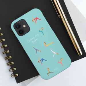 Yoga Poses Blue Tough Case for iPhone with Wireless Charging - Image 5