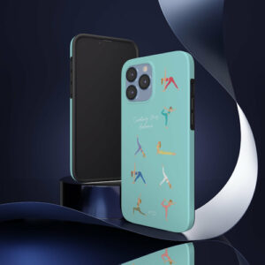 Yoga Poses Blue Tough Case for iPhone with Wireless Charging - Image 4