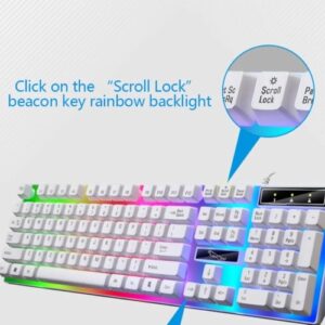 Ninja Dragons White Knight Gaming Keyboard and Mouse Set - Image 5