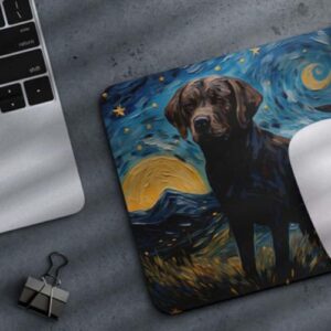 Starry Night Dog Labrador Non-Slip Computer Mousepad - Image 3