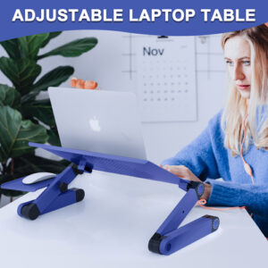 Adjustable Height Laptop Desk Laptop Stand Blue - Image 4