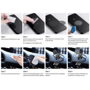 Zunammy 3 in 1 Tri-Cable Magnetic Car Mount Charger - Image 3